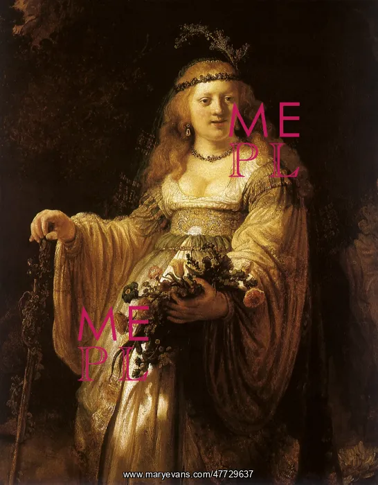 : Saskia as Flora, by Rembrandt : Saskia as Flora, by Rembrandt