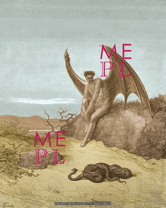 : Satan Finding Serpent by Gustave Dore : Satan Finding Serpent by Gustave Dore