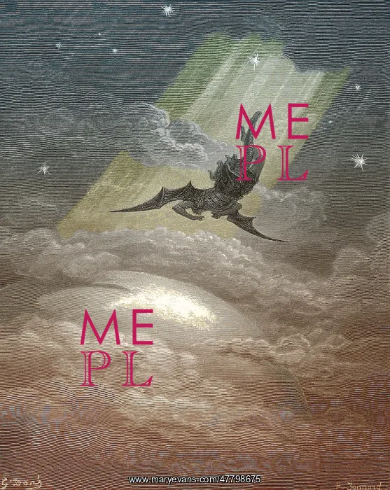 : Satan Flying to Earth by Dore : Satan Flying to Earth by Dore