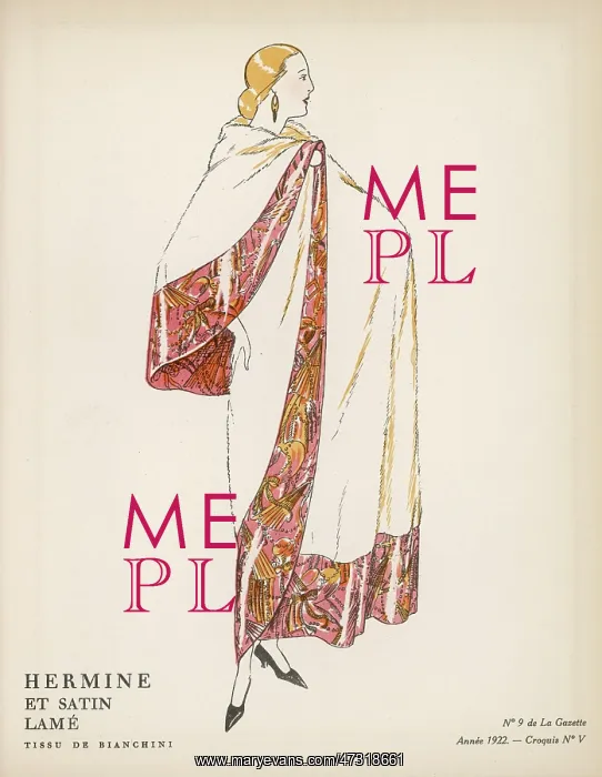 : SATIN & ERMINE CLOAK : SATIN & ERMINE CLOAK
