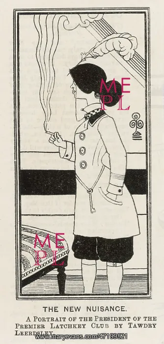 : Satire on art of Aubrey Beardsley : Satire on art of Aubrey Beardsley