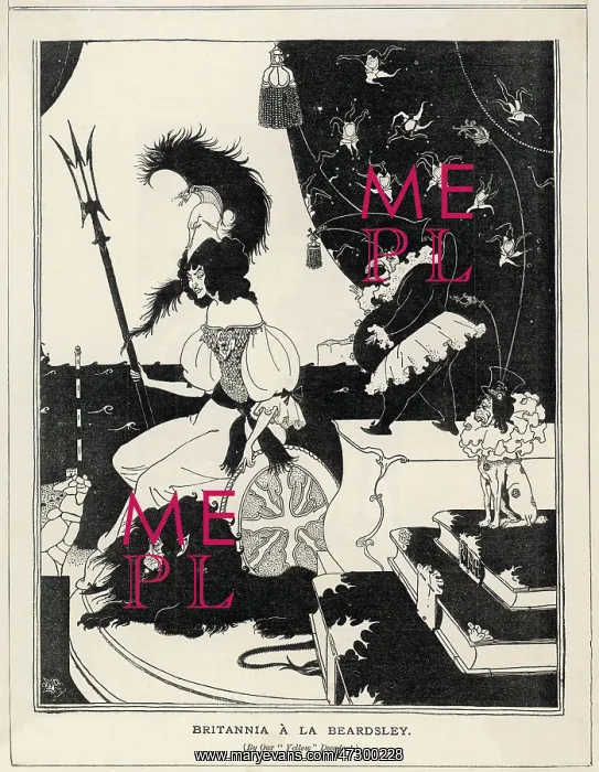 : Satire on art of Aubrey Beardsley : Satire on art of Aubrey Beardsley