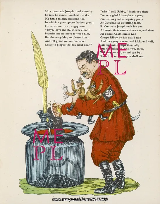 : Satire of Josef Stalin with Goebbels and Hitler : Satire of Josef Stalin with Goebbels and Hitler