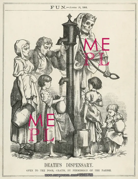 : Satire on polluted water supply in London : Satire on polluted water supply in London
