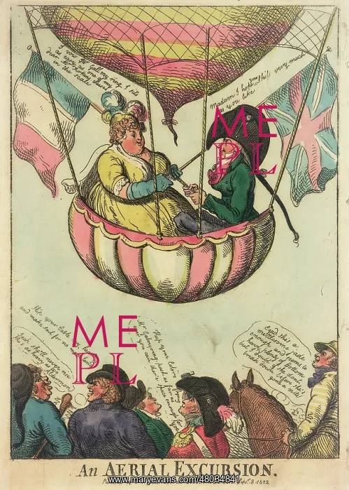 : Satirical cartoon, An Aerial Excursion : Satirical cartoon, An Aerial Excursion