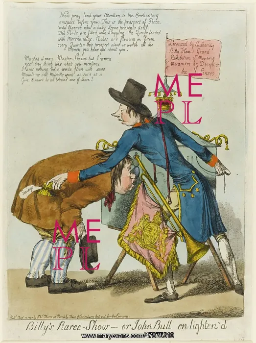 : Satirical cartoon, Billy's Raree Show : Satirical cartoon, Billy's Raree Show