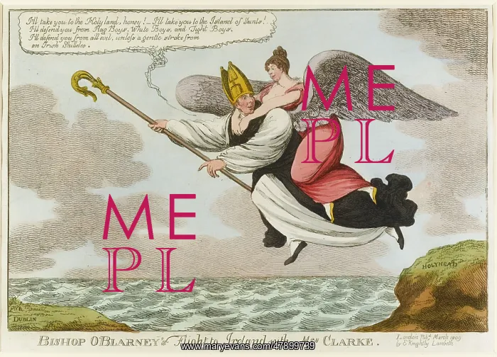 : Satirical cartoon, Bishop O'Blarney : Satirical cartoon, Bishop O'Blarney