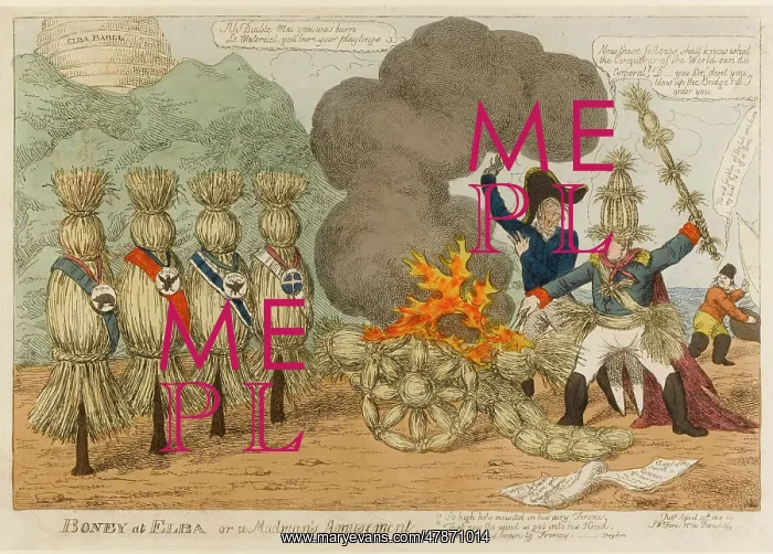 : Satirical cartoon, Boney at Elba : Satirical cartoon, Boney at Elba