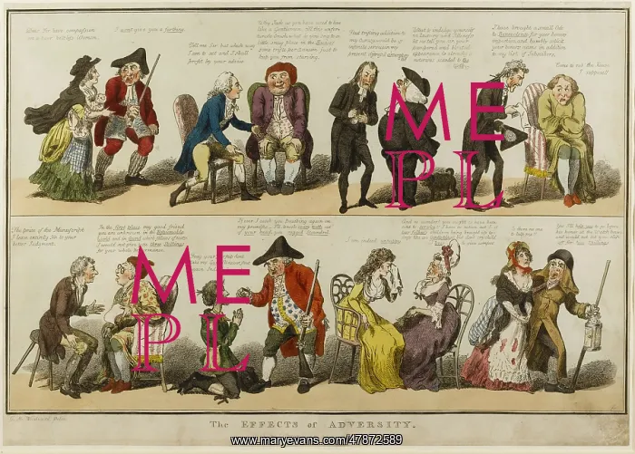 : Satirical cartoon, The Effects of Adversity : Satirical cartoon, The Effects of Adversity