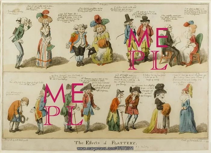 : Satirical cartoon, The Effects of Flattery : Satirical cartoon, The Effects of Flattery