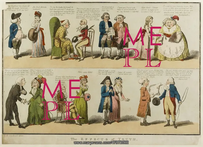 : Satirical cartoon, The Effects of Truth : Satirical cartoon, The Effects of Truth