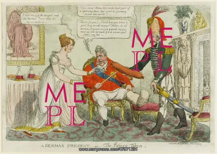 : Satirical cartoon, A German Present - or - The Lovers Token : Satirical cartoon, A German Present - or - The Lovers Token
