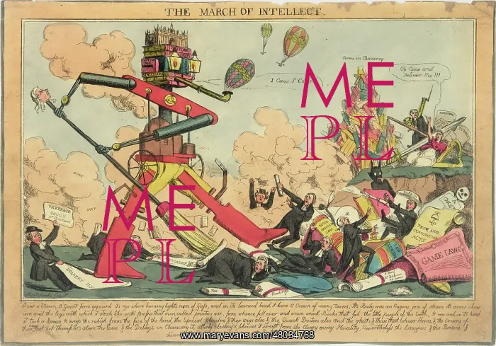 : Satirical cartoon, The March of Intellect : Satirical cartoon, The March of Intellect
