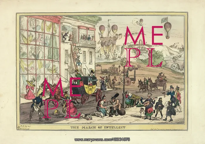 : Satirical cartoon, The March of Intellect : Satirical cartoon, The March of Intellect