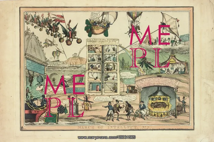 : Satirical cartoon, March of Intellect No. 2 : Satirical cartoon, March of Intellect No. 2