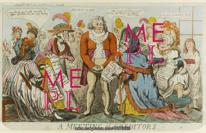 : Satirical cartoon, A Meeting of Creditors : Satirical cartoon, A Meeting of Creditors