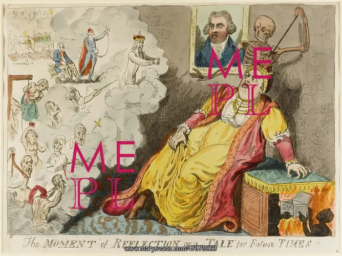 : Satirical cartoon, The Moment of Reflection : Satirical cartoon, The Moment of Reflection