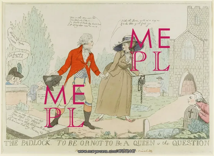: Satirical cartoon, The Padlock : Satirical cartoon, The Padlock