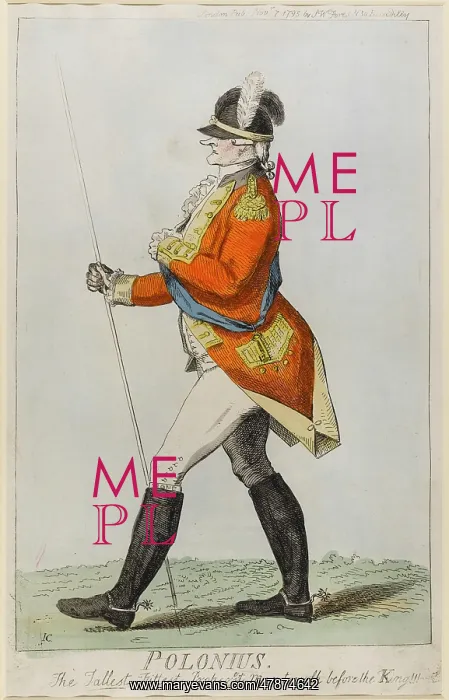 : Satirical cartoon, Polonius : Satirical cartoon, Polonius
