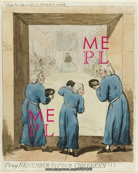 : Satirical cartoon, Pray remember us poor Childreen!!! : Satirical cartoon, Pray remember us poor Childreen!!!