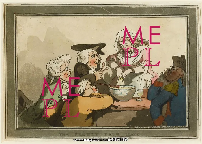 : Satirical cartoon, The Pretty Barr Maid : Satirical cartoon, The Pretty Barr Maid