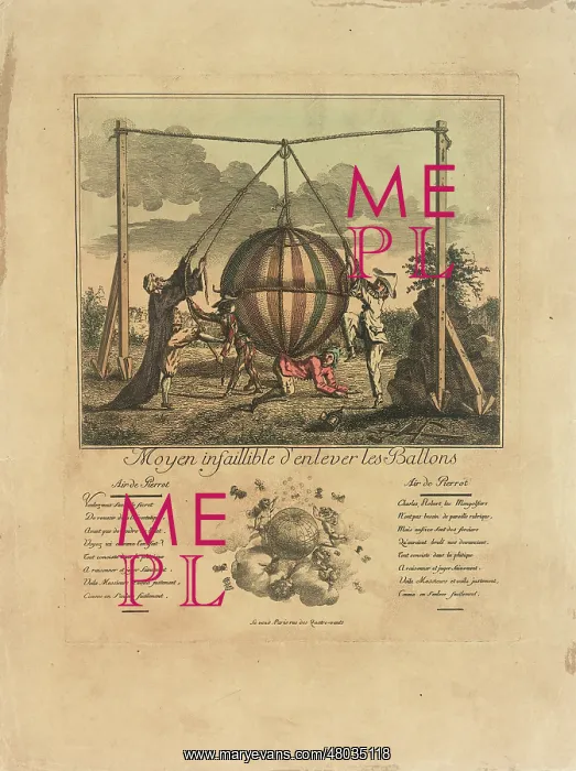 : Satirical cartoon, raising a balloon : Satirical cartoon, raising a balloon