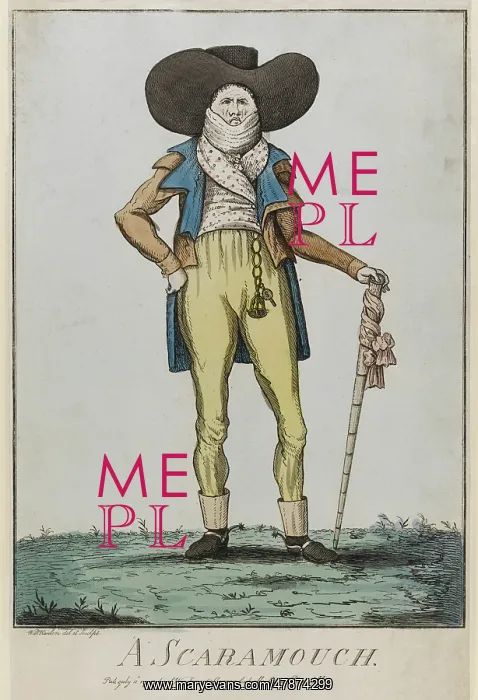: Satirical cartoon, A Scaramouch : Satirical cartoon, A Scaramouch