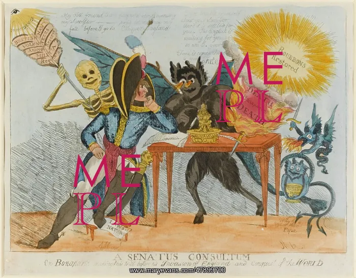 : Satirical cartoon, A Senatus Consultum : Satirical cartoon, A Senatus Consultum