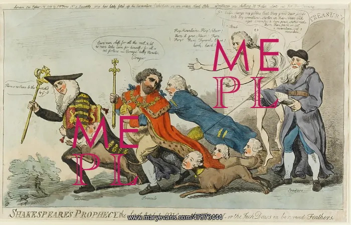 : Satirical cartoon, Shakespeare's Prophecy : Satirical cartoon, Shakespeare's Prophecy
