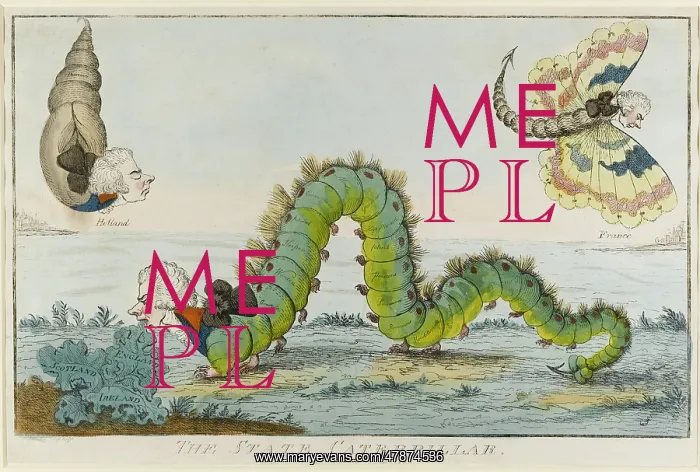 : Satirical cartoon, The State Caterpillar : Satirical cartoon, The State Caterpillar
