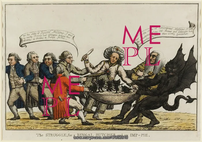 : Satirical cartoon, The Struggle, for a Bengal Butcher : Satirical cartoon, The Struggle, for a Bengal Butcher
