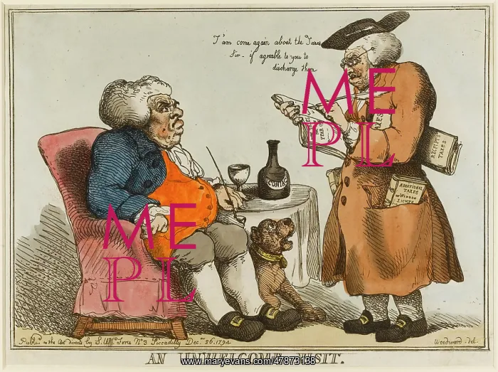 : Satirical cartoon, An Unwelcome Visit : Satirical cartoon, An Unwelcome Visit