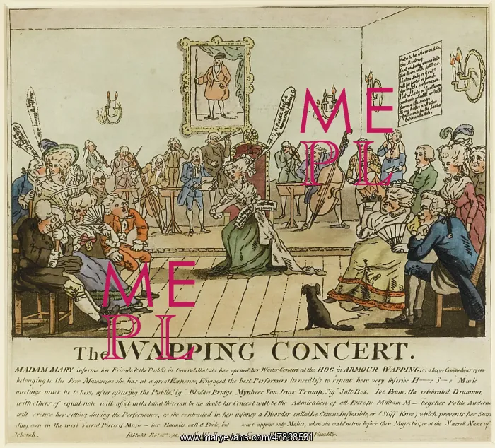 : Satirical cartoon, The Wapping Concert : Satirical cartoon, The Wapping Concert