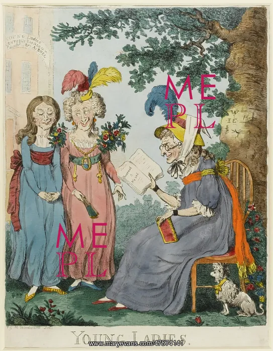 : Satirical cartoon, Young Ladies : Satirical cartoon, Young Ladies