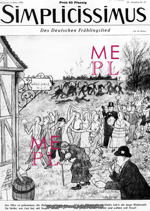 : The satirical German weekly magazine Simplicissimus, 1933 : The satirical German weekly magazine Simplicissimus, 1933