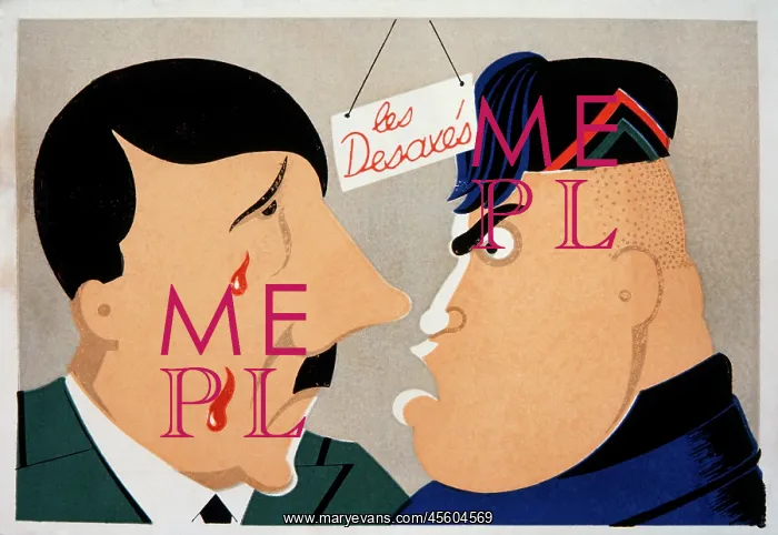 : Satirical poster of Hitler and Mussolini, The Misfits : Satirical poster of Hitler and Mussolini, The Misfits