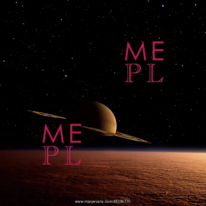 : Saturn floats in the background above Titan : Saturn floats in the background above Titan