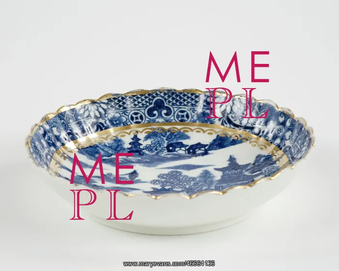 : Saucer made from porcelain, transfer-printed in underglaze blue with the : Saucer made from porcelain, transfer-printed in underglaze blue with the