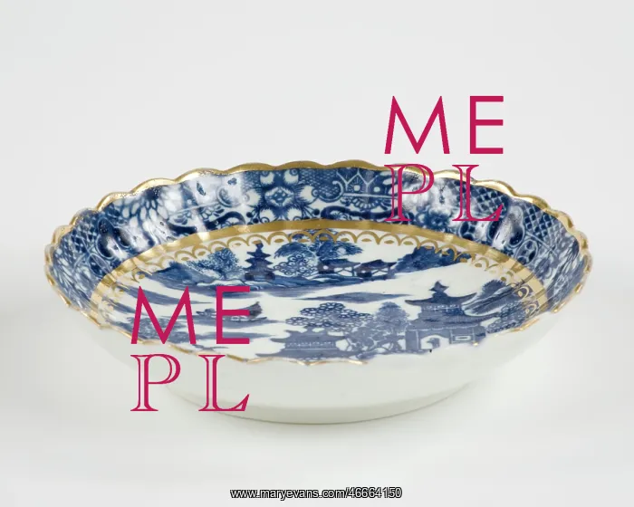 : Saucer made from porcelain, transfer-printed in underglaze blue with the : Saucer made from porcelain, transfer-printed in underglaze blue with the