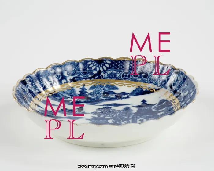 : Saucer made from porcelain, transfer-printed in underglaze blue with the : Saucer made from porcelain, transfer-printed in underglaze blue with the