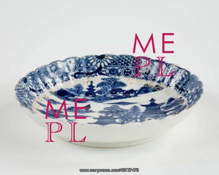 : Saucer made from porcelain, transfer-printed in underglaze blue with the : Saucer made from porcelain, transfer-printed in underglaze blue with the