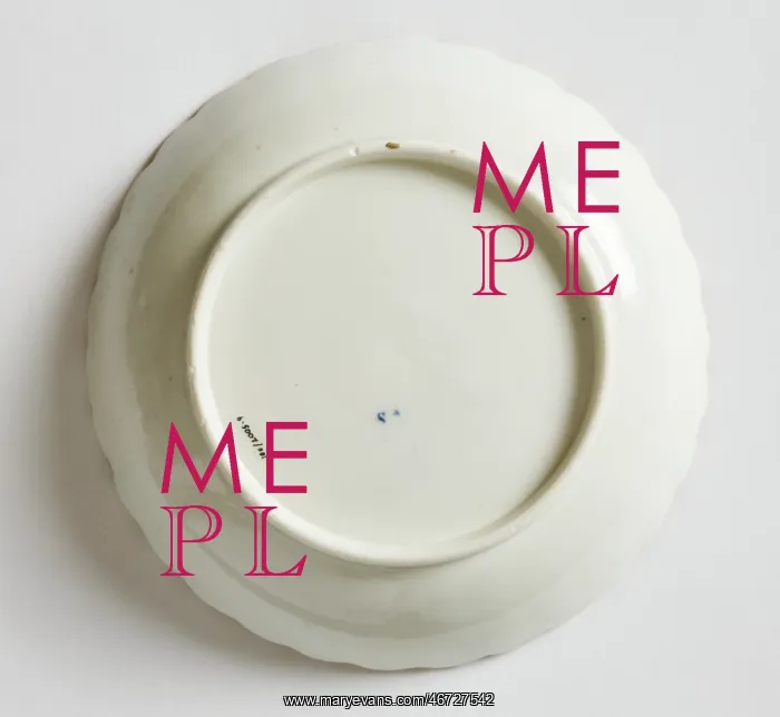 : Saucer made from porcelain, transfer-printed in underglaze blue with the : Saucer made from porcelain, transfer-printed in underglaze blue with the