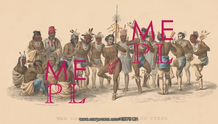 : Sauk and Fox Native American men perform a : Sauk and Fox Native American men perform a