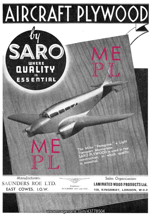: Saunders-Roe SARO Plywood : Saunders-Roe SARO Plywood