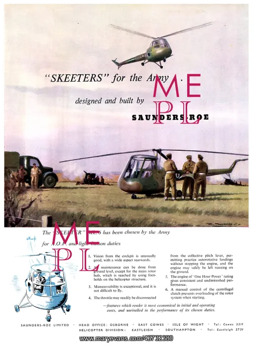 : Saunders-Roe - SARO Skeeter : Saunders-Roe - SARO Skeeter