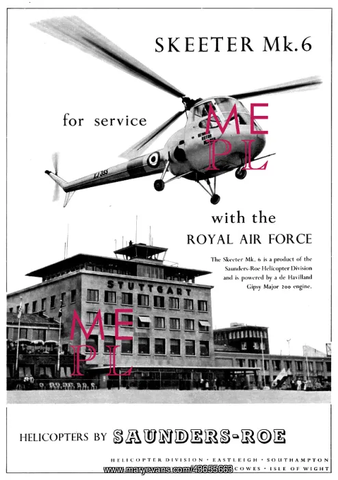 : Saunders-Roe SARO Skeeter Mark 6 : Saunders-Roe SARO Skeeter Mark 6