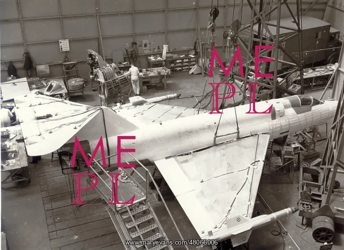 : Saunders-Roe SR53 during construction : Saunders-Roe SR53 during construction
