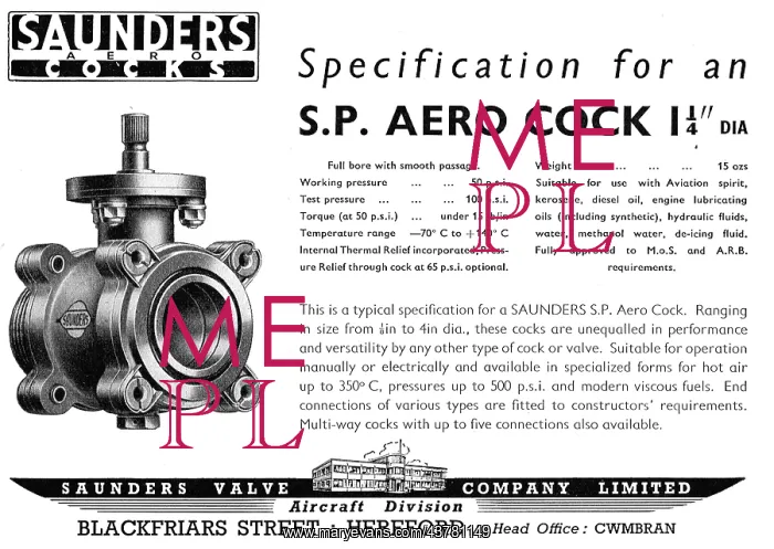 : Saunders Valves & Cocks For Fluids And Gases : Saunders Valves & Cocks For Fluids And Gases
