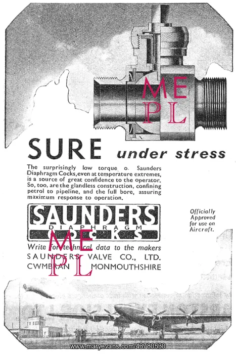 : Saunders Valves & Diaphragm Cocks 1948 : Saunders Valves & Diaphragm Cocks 1948