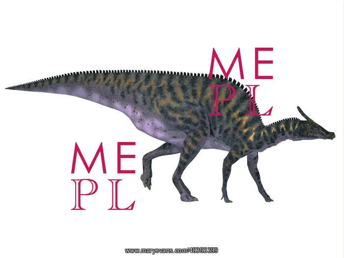 : Saurolophus dinosaur on white background : Saurolophus dinosaur on white background